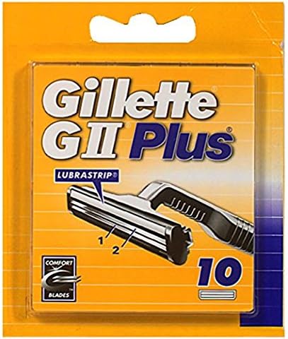 Gillette Lubrastrip GII Plus Men's Razor Blades - 30 Piece Bundle (3 x 10 Packs)