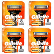 Gillette Fusion5 Power Razor Blades - 32 Piece Bundle (4 Packs of 8)