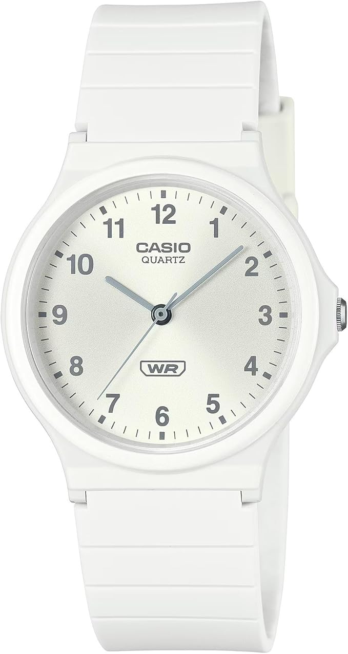 Casio Casual Watch with White Dial and Bio-Based Resin Strap - MQ-24B-7BEF (EOL)