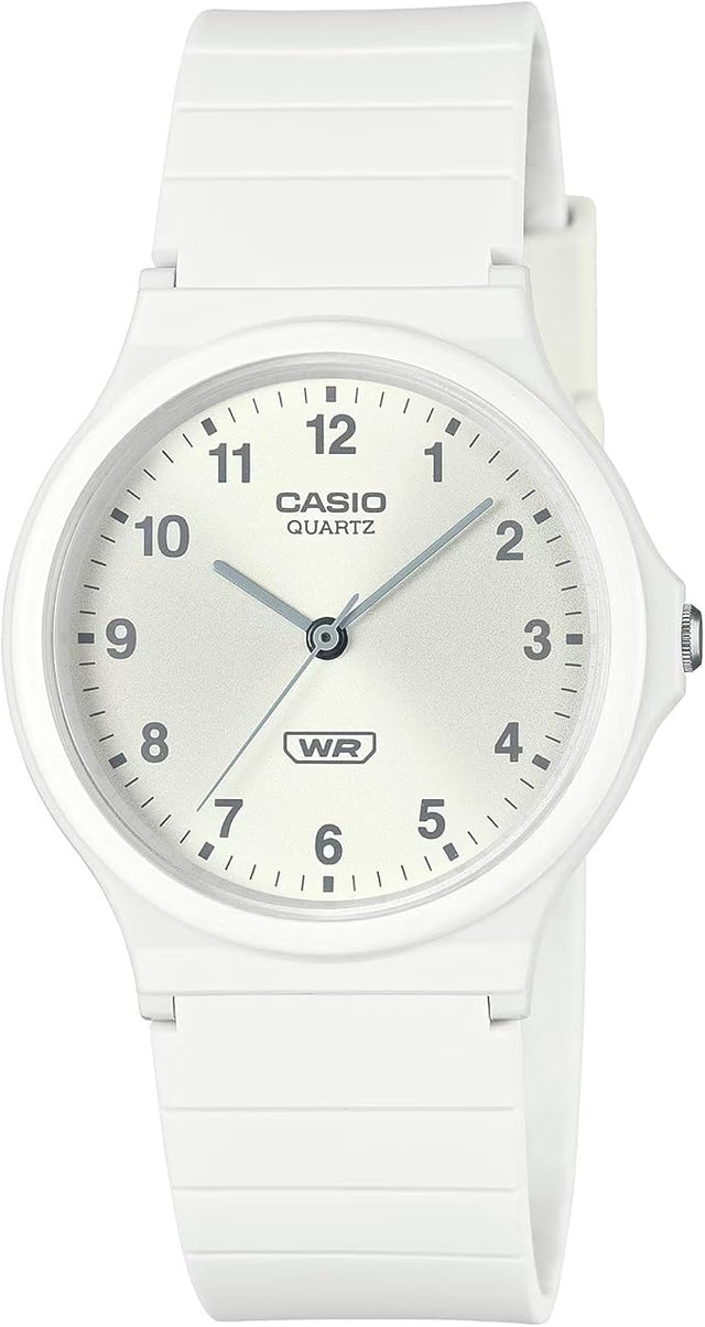 Casio Casual Watch with White Dial and Bio-Based Resin Strap - MQ-24B-7BEF (EOL)