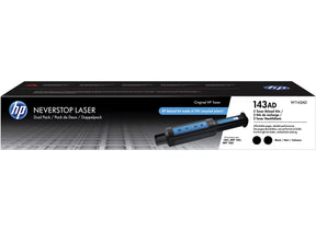 HP 143AD 2-Pack Black Original Neverstop Laser Toner Cartridge Reload Kit - W1143AD