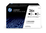 HP 26X 2-Pack High Yield Black Original LaserJet Toner Cartridges - CF226XD