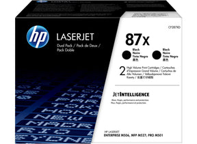HP 87X 2-Pack High Yield Black Original LaserJet Toner Cartridges - CF287XD