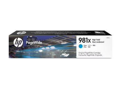 HP 981X High Yield Cyan Original PageWide Ink Cartridge - L0R09A