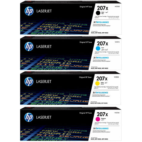 HP 207X Black Cyan Magenta Yellow Original LaserJet Toner Cartridges Multipack