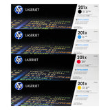 HP 201X Black Cyan Magenta Yellow Original LaserJet Toner Cartridges Multipack