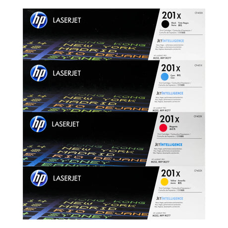 HP 201X Black Cyan Magenta Yellow Original LaserJet Toner Cartridges Multipack