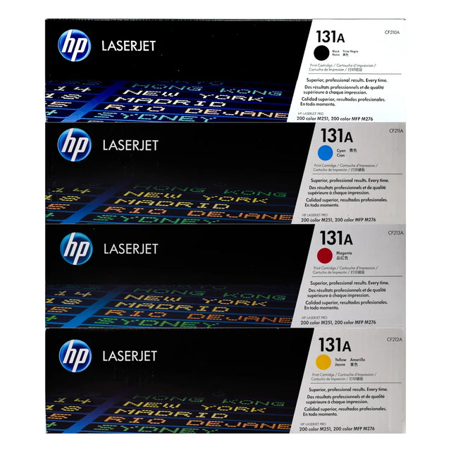 HP 131A Black Cyan Magenta Yellow Original LaserJet Toner Cartridges Multipack