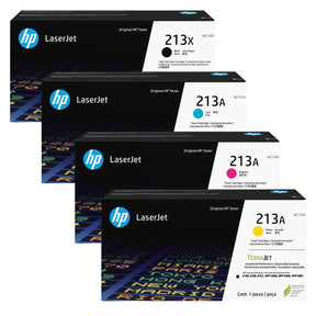 HP 213X Black 213A Cyan Magenta Yellow Original LaserJet Toner Cartridges Multipack
