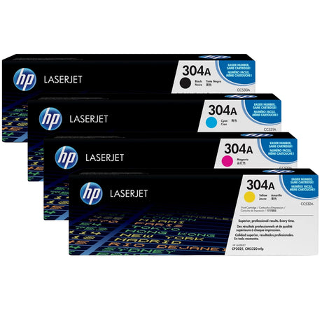 HP 304A Cyan Magenta Yellow Original LaserJet Toner Cartridges Multipack