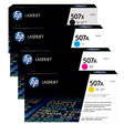 HP 507X Black 507A Cyan Magenta Yellow Original LaserJet Toner Cartridges Multipack