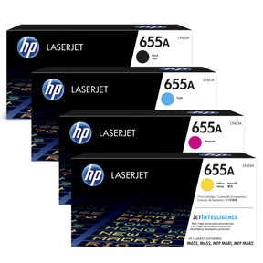 HP 655A Black Cyan Magenta Yellow Original LaserJet Toner Cartridges Multipack