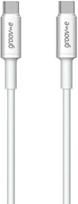 Groov-e USB-C to USB-C Charging Cable 1M, White - GVMA021WE