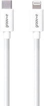 Groov-e MFI Lightning to USB-C Charging Cable 1M, White - GVMA046WE