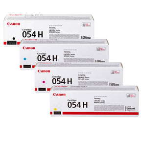 Canon 054H High Yield Black Cyan Magenta Yellow Toner Cartridges Multipack