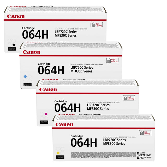 Canon 064H High Yield Black Cyan Magenta Yellow Toner Cartridges Multipack