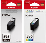 Canon PG-595 Black and CL-586 Colour Ink Cartridge Bundle Pack
