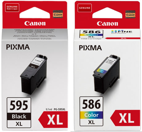 Canon PG-595XL Black and CL-586XL Colour Ink Cartridge Bundle Pack