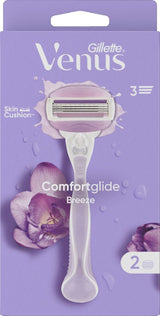Gillette Venus Comfortglide Breeze Razor, 1 Handle, 2 Blade Refills