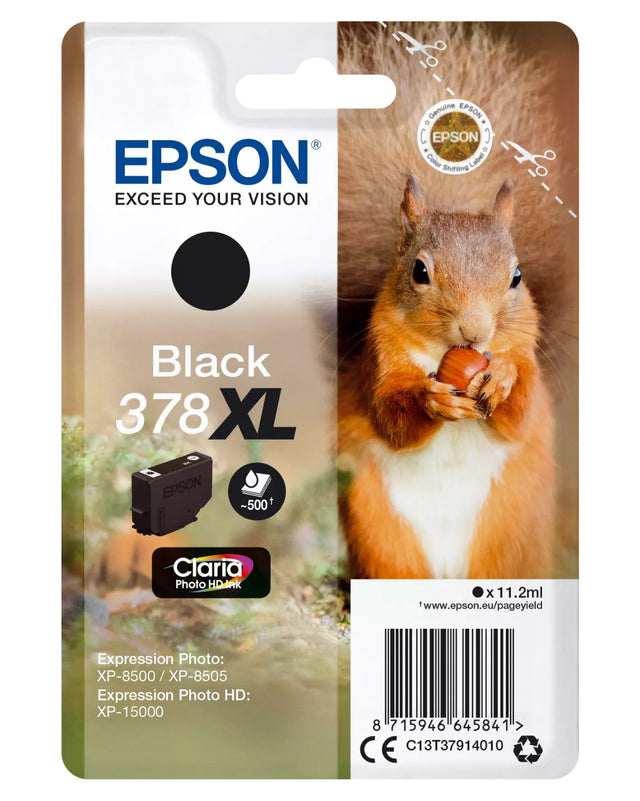Epson 378XL Squirrel Black Ink Cartridge