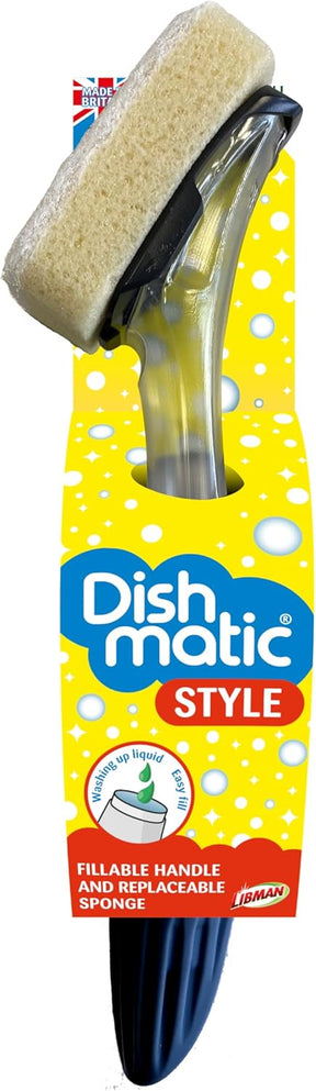 Dishmatic Washing-Up Sponge with Refillable Liquid Dispensing Handle