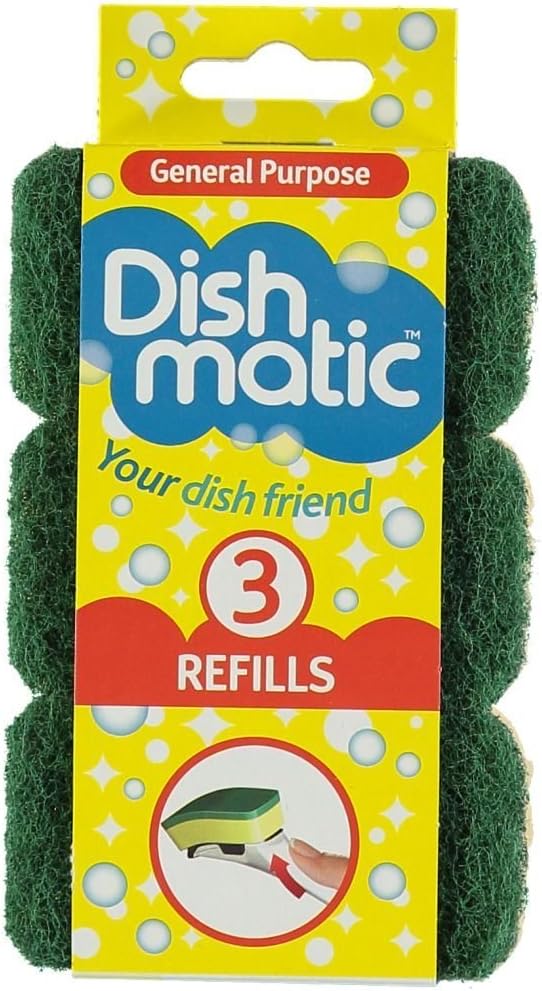 Dishmatic Sponge Refills, 3 pack