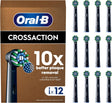 Oral-B Pro Cross Action Original Electric Toothbrush Head, Black - Pack of 12