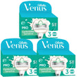 Gillette Venus ComfortGlide Sensitive Razor Blades - 9 Piece Bundle (3 packs of 3)