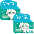 Gillette Venus ComfortGlide Sensitive Razor Blades - 6 Piece Bundle (2 packs of 3)
