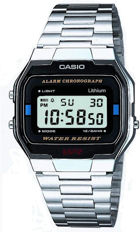 Casio Classic Digital Watch, Silver  - A163WA-1QES