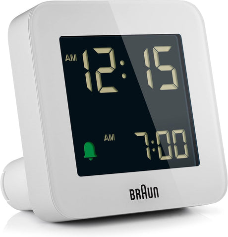 Braun Digital Alarm Clock with Snooze , White - BC09W