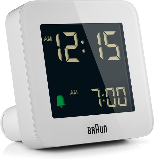 Braun Digital Alarm Clock with Snooze , White - BC09W