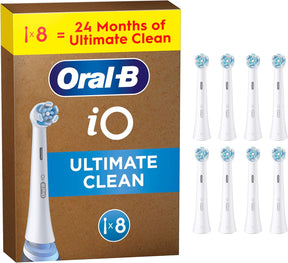 Oral-B iO Ultimate Clean Electric Toothbrush Heads White - 8 Pack