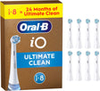 Oral-B iO Ultimate Clean Electric Toothbrush Heads White - 8 Pack