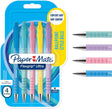 Paper Mate FlexGrip Ultra Pastel Ballpoint Pens, Medium 1.0mm Tip, Black Ink, Pack of 5 (21529344)