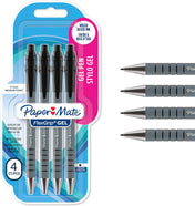 Paper Mate FlexGrip Gel Rollerball Pens, 0.7mm Tip, Black Ink, Pack of 4 (21082092)