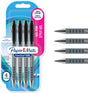 Paper Mate FlexGrip Gel Rollerball Pens, 0.7mm Tip, Black Ink, Pack of 4 (21082092)