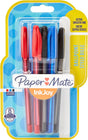 Paper Mate InkJoy Ballpoint Pens, 1.0mm Tip, Black Blue Red Ink, Pack of 8 (19567457)