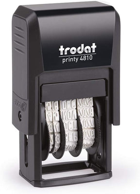 Trodat Printy 4810 Self-Inking Mini Date Stamp, Black Ink (701699)