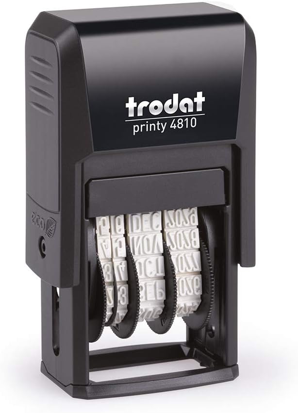 Trodat Printy 4810 Self-Inking Mini Date Stamp, Black Ink (701699)