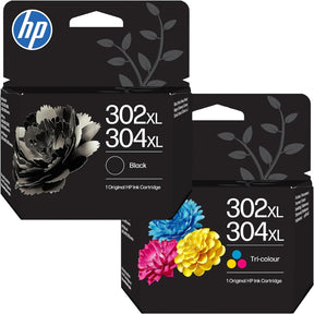 HP 302XL/304XL Black and Colour Ink Cartridge Bundle Pack