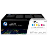 HP 125A 3-Pack High Yield Cyan/Magenta/Yellow Original LaserJet Toner Cartridges - CF373AM
