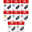 Canon CLI-65 Black Cyan Magenta Yellow Grey Photo Cyan Photo Magenta Light Grey Ink Cartridge Bundle Pack