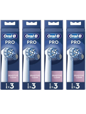 Oral-B PRO Sensitive Clean Electric Toothbrush Heads - 12 Pack (4 Packs of 3)