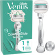 Gillette Venus ComfortGlide Sensitive Razor, 1 Razor Handle + 1 Blade Refill