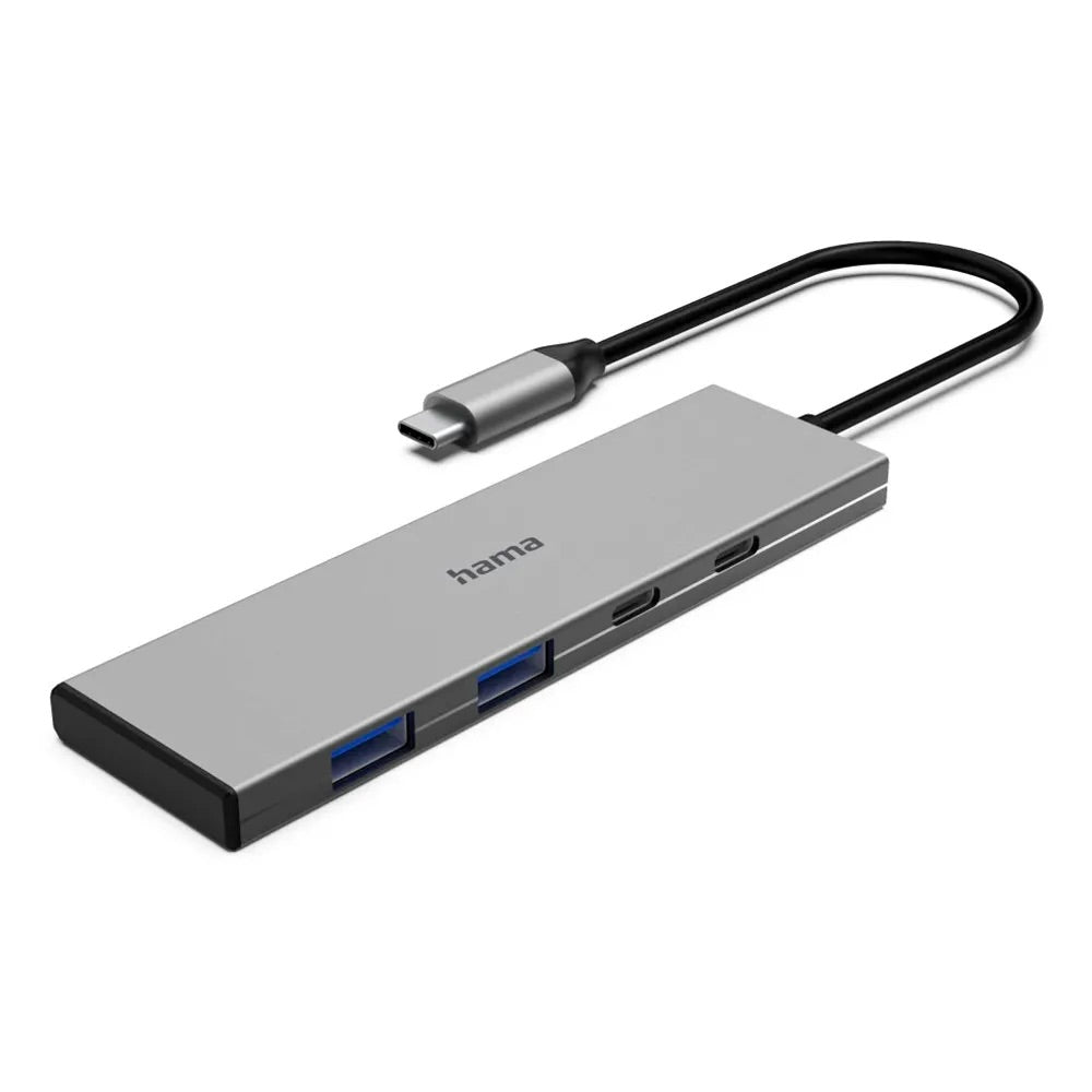 Hama USB-C Hub Gen 2, USB-A & USB-C, Silver - 200147