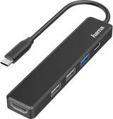 Hama USB-C Hub, 5 Ports, 3x USB-A, USB-C, LAN - 200117