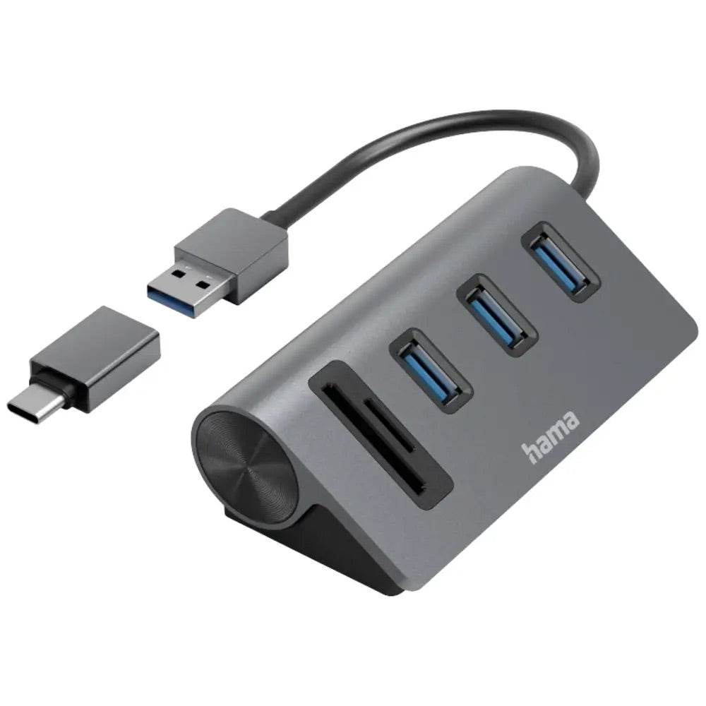 Hama USB Hub and Card Reader, 5 Ports - 200140