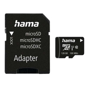 Hama 128GB microSDXC Memory Card, Class 10, UHS-I, 100MB/s - 124158