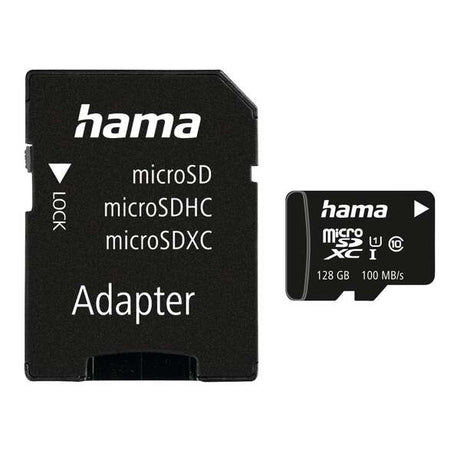 Hama 128GB microSDXC Memory Card, Class 10, UHS-I, 100MB/s - 124158
